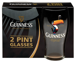 Guinness 2 Pack Toucan Pint Glasses